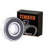 TIMKEN 6204-2RS 2PACK Double Rubber Seal Bearings 20x47x14mm, Pre-Lubricated and