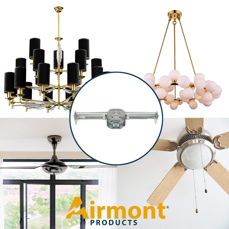 (4-Pack) Ceiling Fan Mounting Bracket with Adjustable Bar Hanger, 1-1/2''