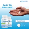 Puregen Labs Folic Acid 1000 mcg Tablets | Vitamin B9