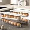 WACOI Auto Rolling Fridge Egg Organizer, Space Saving Eggs Dispenser
