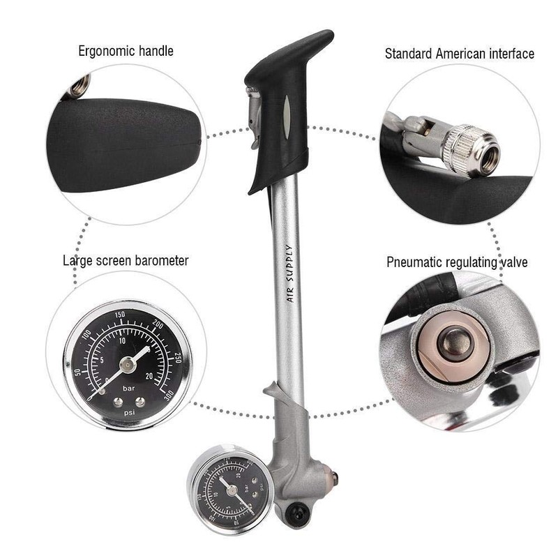 GIYO GS-02D Foldable Shock Pump with Lever & Gauge #ST1006