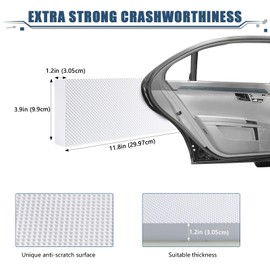 Garage Wall Protector，4 Pack 11.8 * 3.9 * 1.2 in，Car Door Pads Foam Car Wall Bumper Guards for Car Door Protector Collision Protection, Tool-Free, White