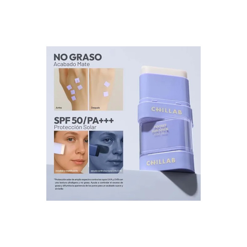 Protector Solar Hillab Barra Facial Con Acabado Mate Fps 50