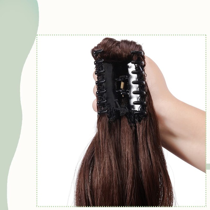 Claw On Ponytail Extension Matte Material 18 Inch/45cm Curly Wavy