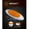 Partsam 10pcs 6.5" LED Marker Lights, Oval Amber 16LED Side