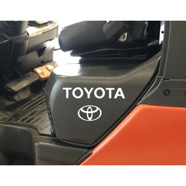 Aftermarket Forklift Decal Complete Toyota forklift decal kit with safety decals White