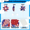 SerpizePaty 24Pcs Patriotic Pinwheels Small American Flags on Stick Kit
