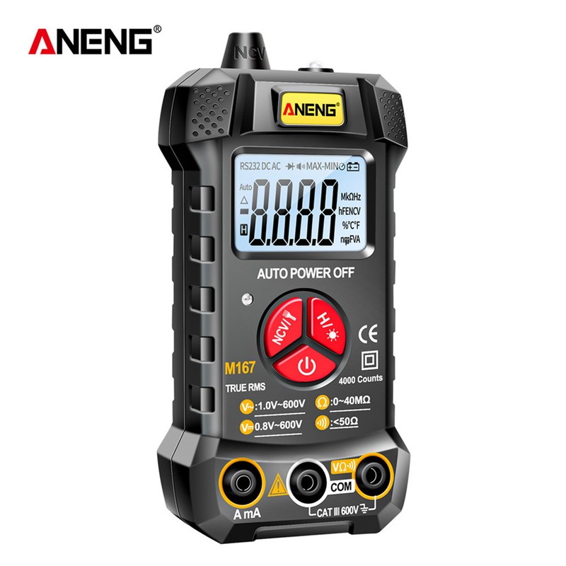 ANENG M167 Smart Digital Multimeter Auto Recognition 4000 Counts Voltmeter