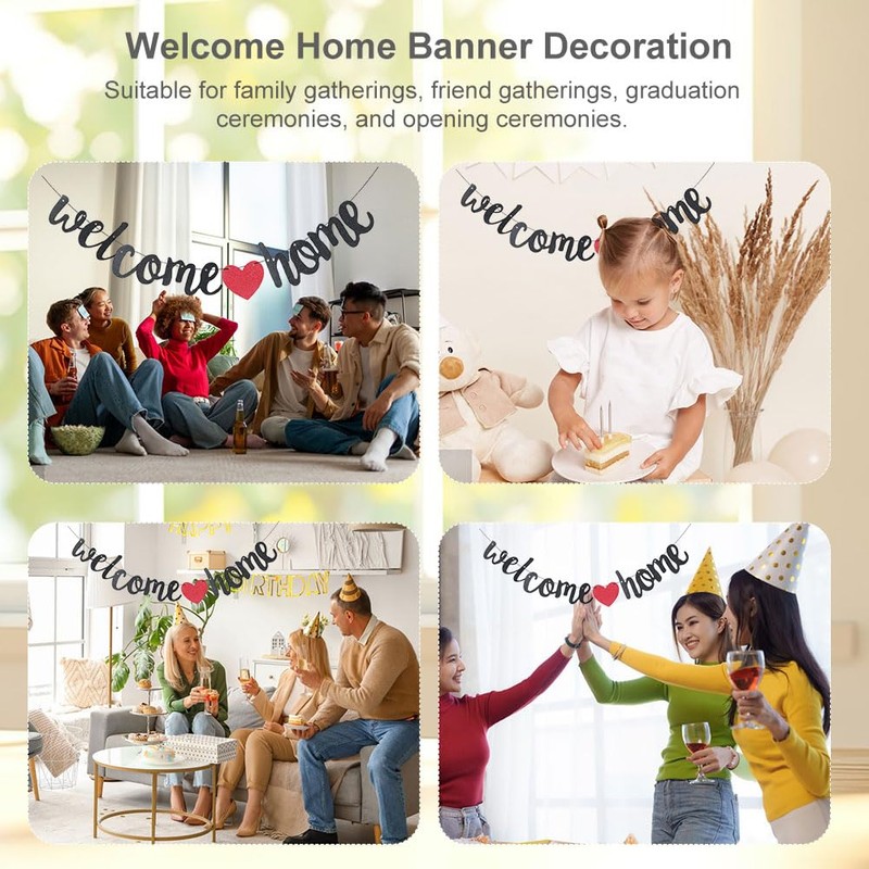 Welcome Garland, Welcome Home Banner Decoration, Welcome Home Banner, Welcome