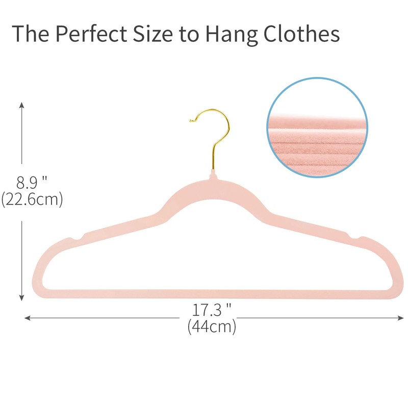 ManGotree Velvet Coat Hangers, Non-Slip Felt Suit Hangers, Ultra-Slim Space