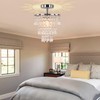 FRIXCHUR Small Crystal Chandelier Led Crystal Ceiling Lights 3 Tiers