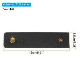 PATIKIL Napkin Rings, 2 Pcs Leather Napkin Rings Rustic Holder for Table Decor Thanksgiving Farmhouse Wedding Fall Banquets Dinner Party Ornaments Classic, Brown & Black