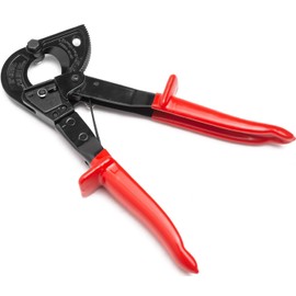 Ratcheting Cable Cutter Max. 240mm²/Ø28mm, Heavy Duty Ratchet Cable Cutter, Cutting Aluminum Copper Cable Soft Wire, Electrical Wire Cutter with Quick Release Lever
