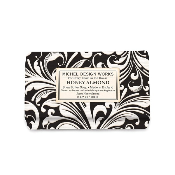 Michel Design Works Soap Bar, Honey Almond Medium, Beautiful Design,