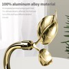 Gold Curtain Holdbacks 2pcs, Handmade Leaf Shaped Metal Curtain Holders