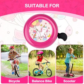 LWMTT Bicycle Bell Children's Bicycle Bell Unicorn Bicycle Bell Children Girls Mini Bell Bicycle Children for Bicycle Scooter Tricycle Balance Bike as a Gift for Birthdays Christmas Children's Day