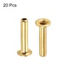 PATIKIL 2 mm 20 Pack Tube Brass Compression Fitting Insert