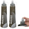 MARCHWAY Wide Mouth Soft Flask, 300ml/500ml Collapsible TPU Water Bottle,