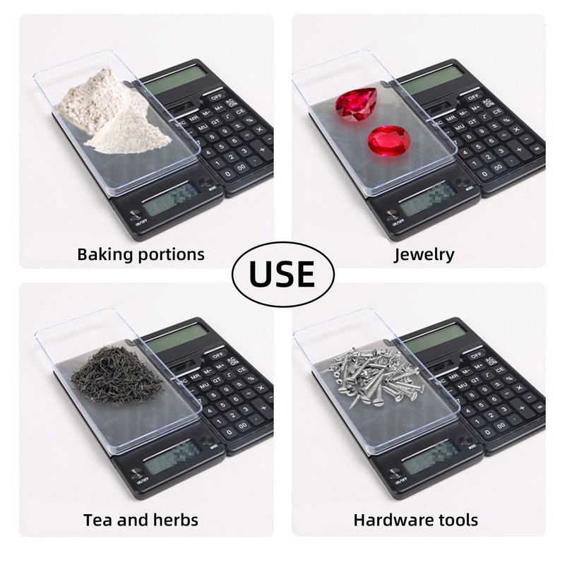 Electronic Scale with Solar Calculator 0.1g High Accuracy Multiple Units