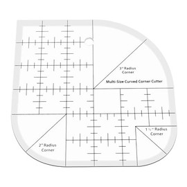 Curved Corner Cutter Ruler, Acrylic Sewing Patchwork Ruler Quilting Templates, Creative Quilt DIY Template DIY Sewing Supplies Template Patchwork Tool
