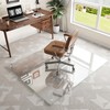 46"x46" Tempered Glass Chair Mat for Carpet