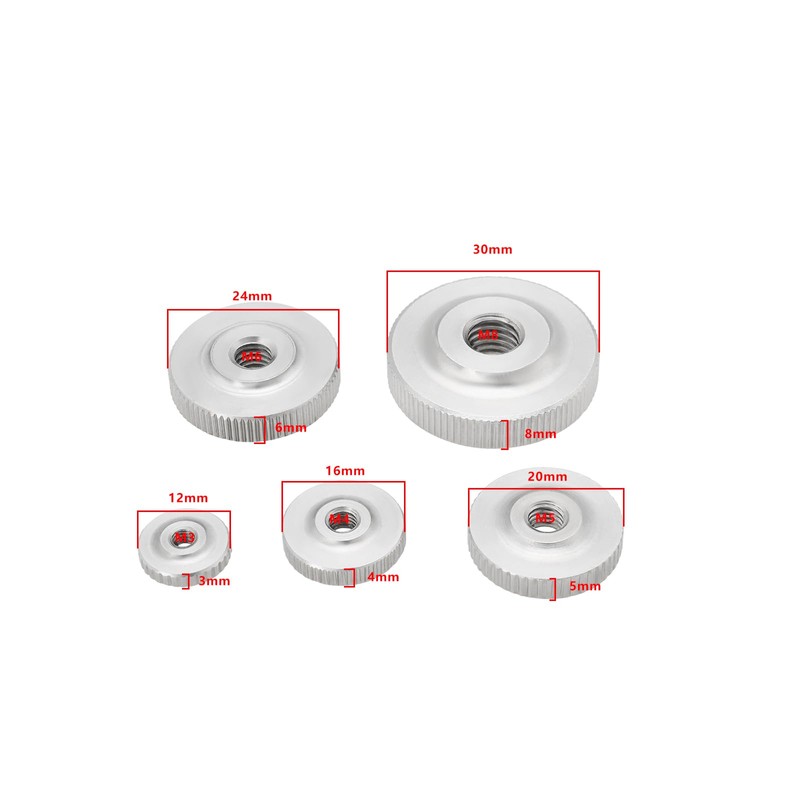 SG Store 10Pcs 304 Stainless Steel Knurled Thumb Nuts M3