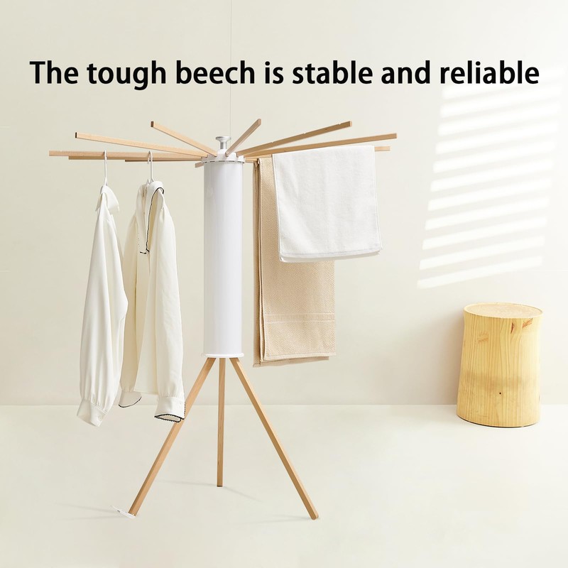 JOOM Tripod Clothes Drying Rack, Garment Rack Portable and Foldable
