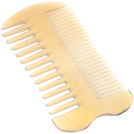Minkissy Ox Horn Comb Handmade Double-Sided Wide Tooth Pocket Horn Comb Antistatic Massage Comb Hair Care Comb for Men Women Adults