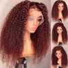 250% Density Curly Lace Front Wig Human Hair Pre Plucked