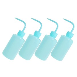 MERRYHAPY 4pcs Squeeze Bottle Curved Nozzle for Eyelash Extensions Salad and Jam Storage Lightweight Easy to Use Water Droppers for Precise Dosing