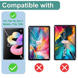 KEANBOLL 2-Pack Tempered Glass Screen Protector for TCL TAB 10 Gen 4 Android Tablet (10.1-Inch, Model: 1162, 1389) - 9H Anti Scratch, HD Clear, Bubble Free