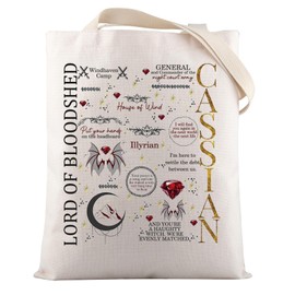 VAMSII Cassian A Court Of Thorns and Roses Merch Cassian Fandom Tote Bag Rhysand Azriel Cassian Inspired Gift(Cassian Tote)