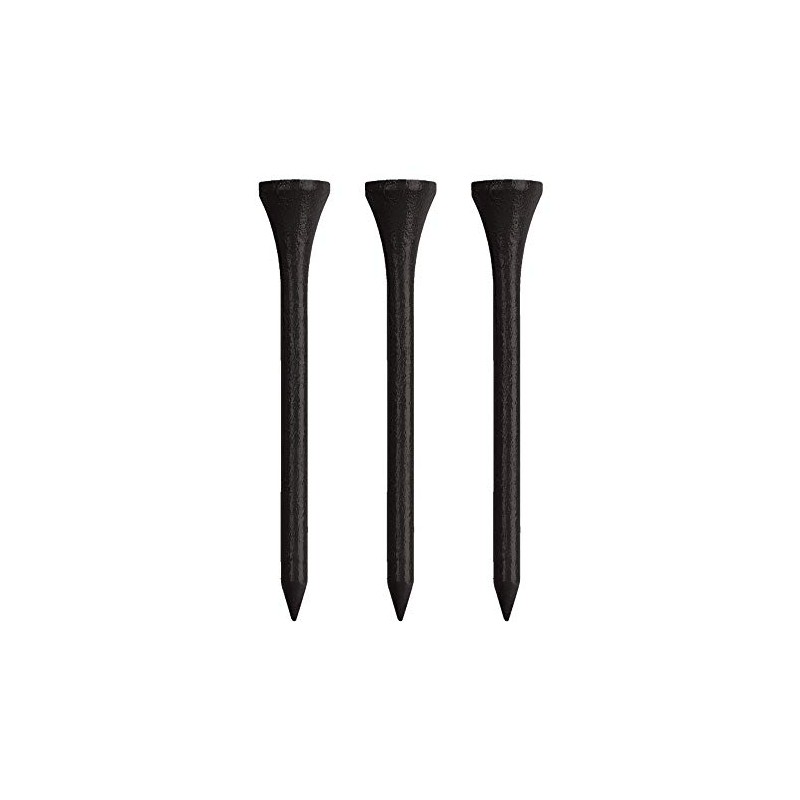 IZZO Golf Wood Golf Tees, 1.75 Inch, Black, 200 Pack