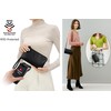 YALUXE RFID Blocking Women's Wristlet Purse Genuine Leather Small Clutch