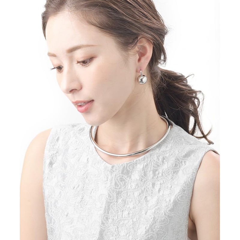 VingTAINE C3350 Neck Cuff Choker Necklace, Metal, Simple, Casual, Adult,