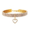 2PCS Pet Gold Collar Accessories Cat Dog Collar Heart and