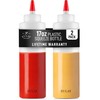 Zulay 2-Pack Squeeze Bottles for Sauces & Condiments - 17oz