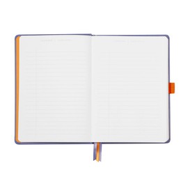 Rhodia 118578C Goalbook Notebook (DIN A5, 14.8 x 21 cm, Dot, Practical and Trendy, with Hard Cover, 90 g White Paper, 120 Sheets), Pack of 1, Iris Blue