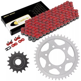 Caltric Red Drive Chain And Sprocket Kit for Kawasaki ZR1000A Z1000 2003-2006