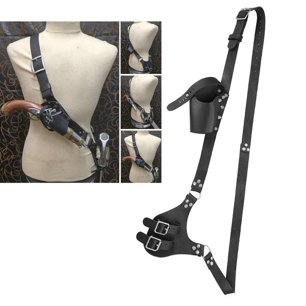 Medieval Leather Belt with Sword Holster Dagger Frog Holder Set