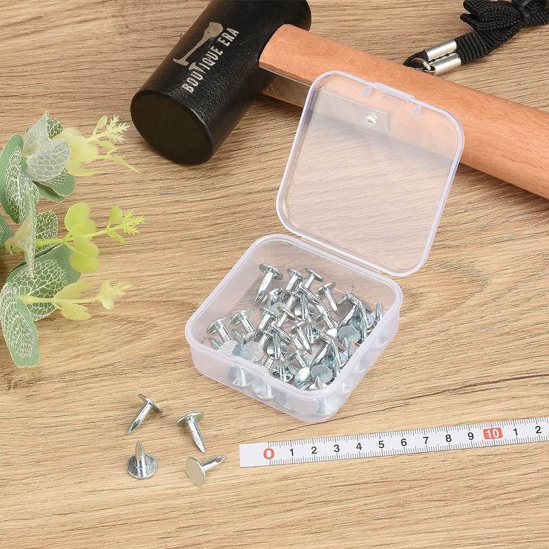 oumuik 100pcs Roofing Nails Felt Clout Nails for Wood Sheds