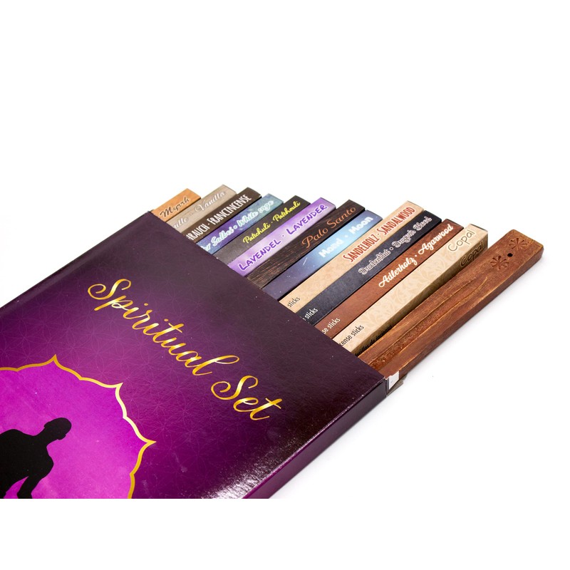 Luxflair Spiritual Incense Set - 12 Different Flavours Includes Handmade
