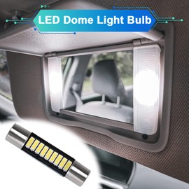 ecocstm 6 PCS 29.5 mm LED Car Bulb, Extremely Bright 9-SMD 4014 Chips, Xenon Festoon Light Bulb 6614F 6641 6612F, Automotive Light Bulbs 12V for Vanity Mirror, Sun Visor, and Dome Light