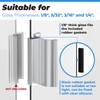 3"Magnet,3-3/4"Bright Chrome Frameless Shower Door Handle with Metal Strike |