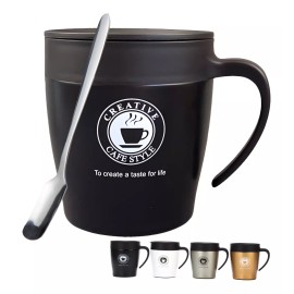 Vaso Taza Térmica Acero Inoxidable Con Tapa Taza Clásica Duradera