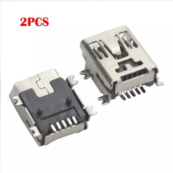TECHZONE 2PCS USB Female 5 Pin Socket 180° SMD SMT