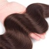 Dokksiiia Body Wave Bundles Human Hair Color 4 Dark Brown