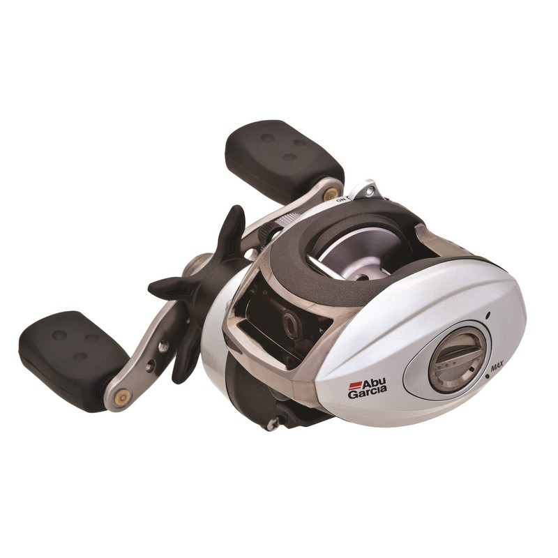 Abu Garcia Plata Máx Perfil Bajo Carrete Negro Blanco