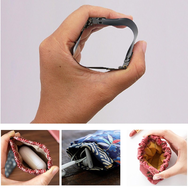 10Pcs Metal Internal Flex Frame Craft Bag Flex Frame Kiss