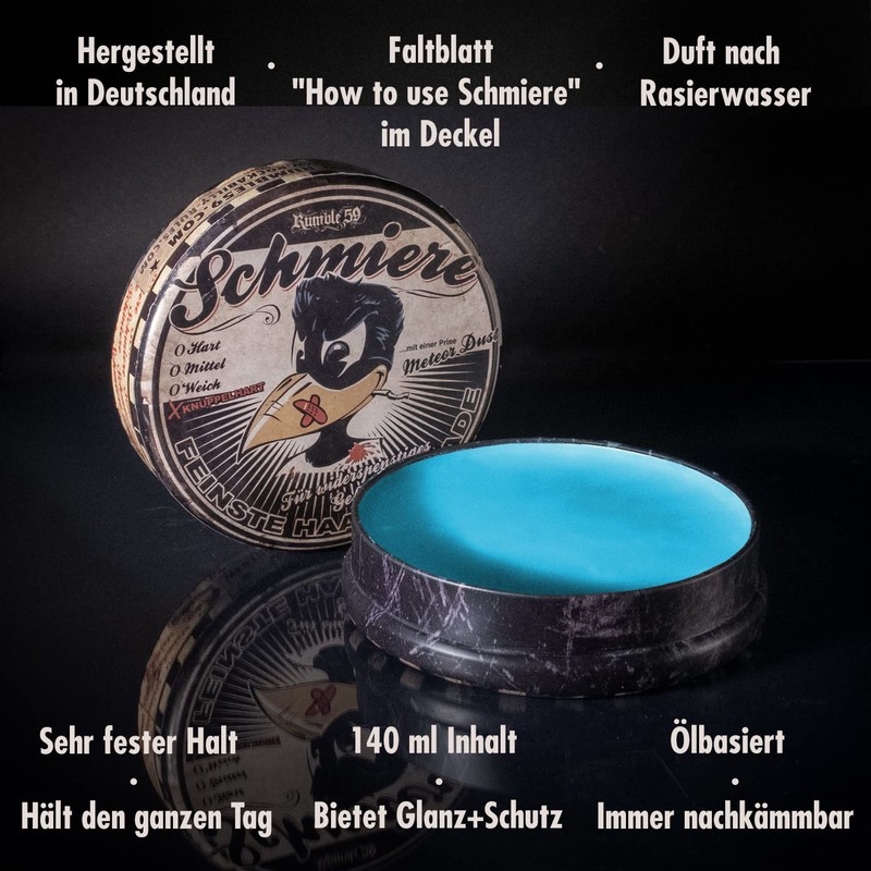 Rumble 59 Schmiere Rock Hard (KNUPPELHART) Hair Pomade by Rumble59